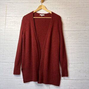 Madewell Sweater Womens Size XXS Dark Red Kent Wool & Alpaca Blend Open Cardigan